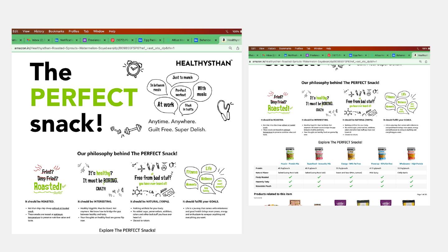 The perfect snack, explained — Website work by Hunar