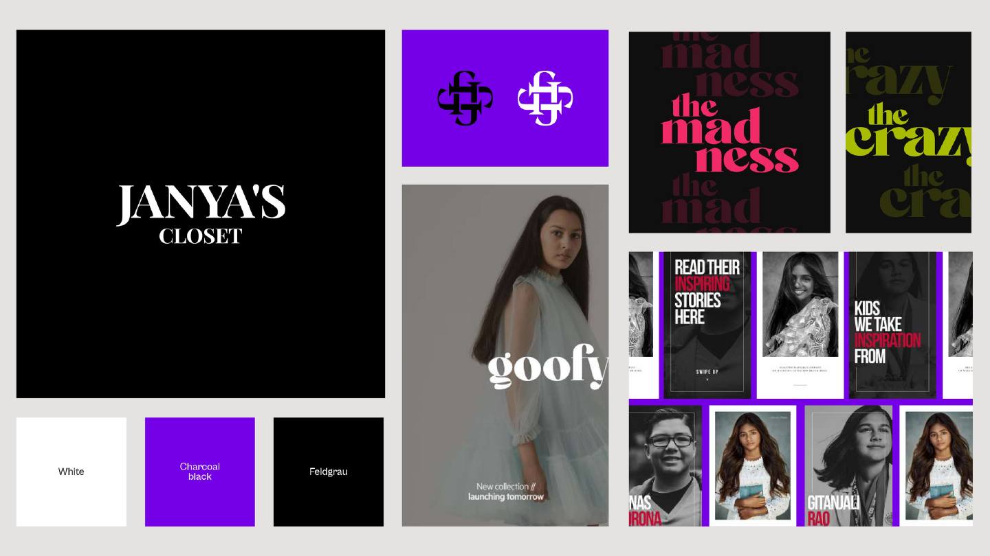 Janya’s Closet — Branding work by Hunar