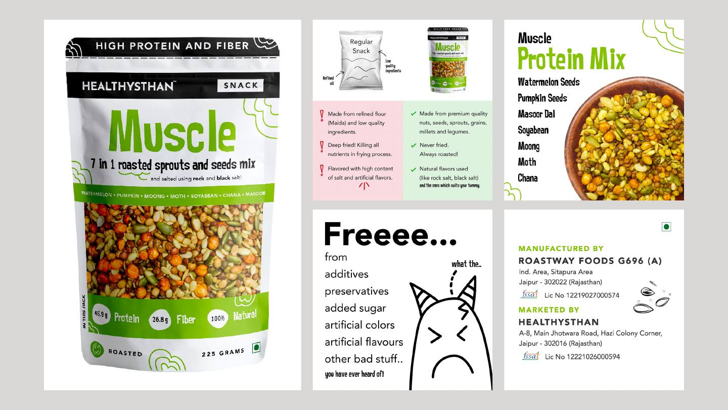 Muscle, made to be noticed — Packaging work by Hunar