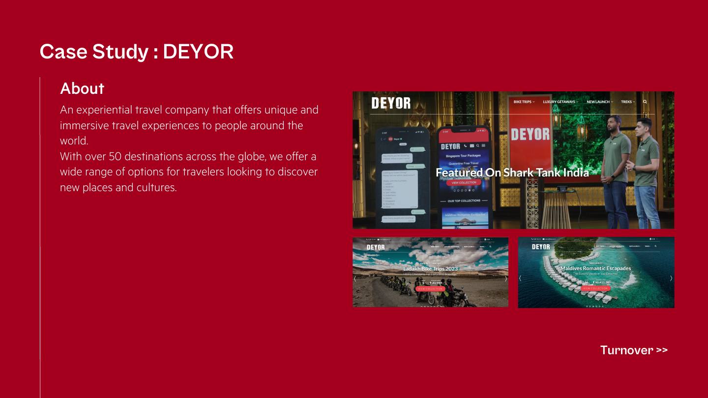 DEYOR website and campaign visuals