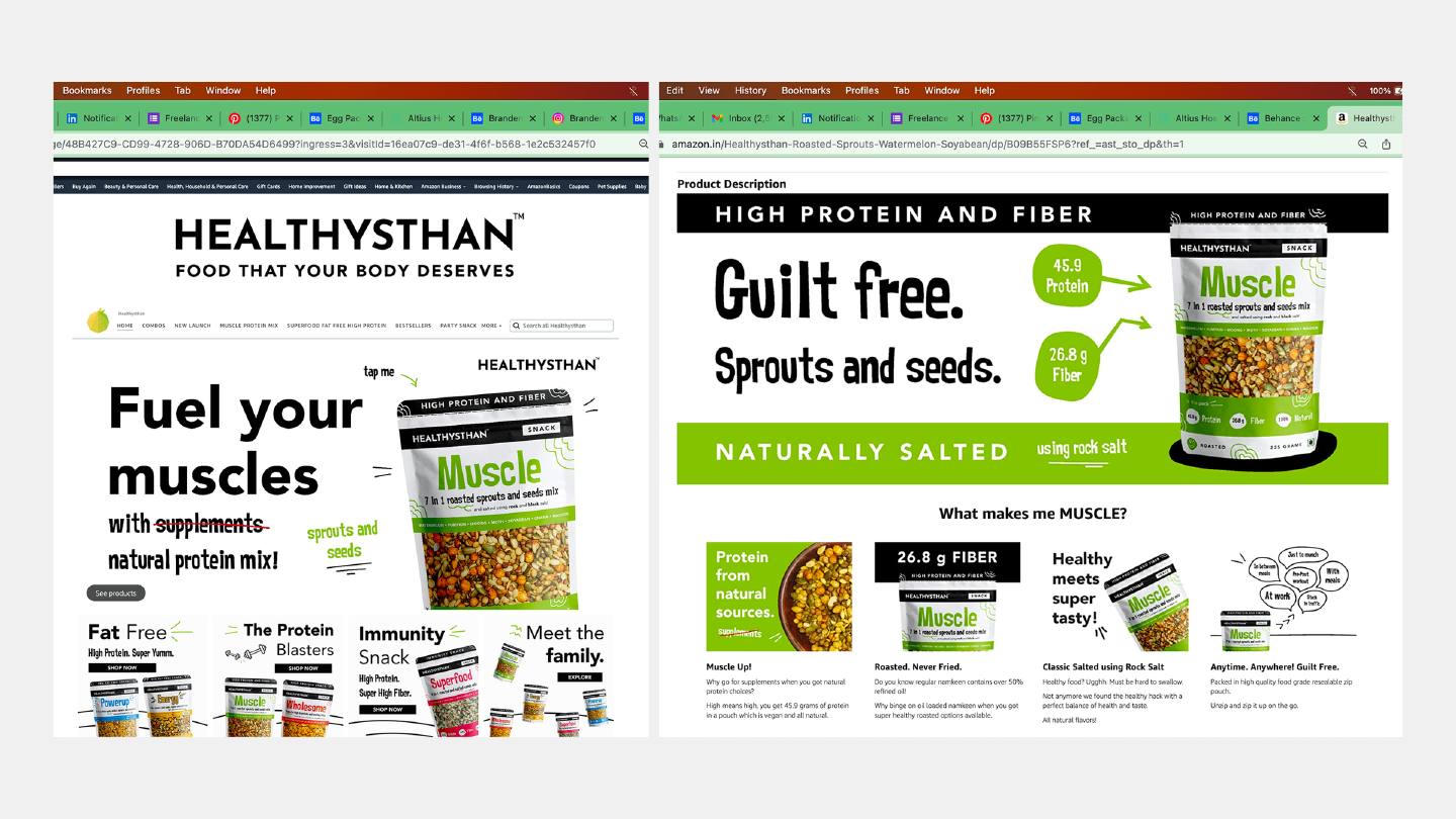 Fuel-your-muscles pages — Website work by Hunar